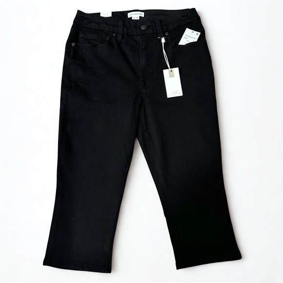 Good American Black Capri Pants Size 10 Mid Rise Y2K Retro Minimalist Clean Girl - Picture 4 of 12